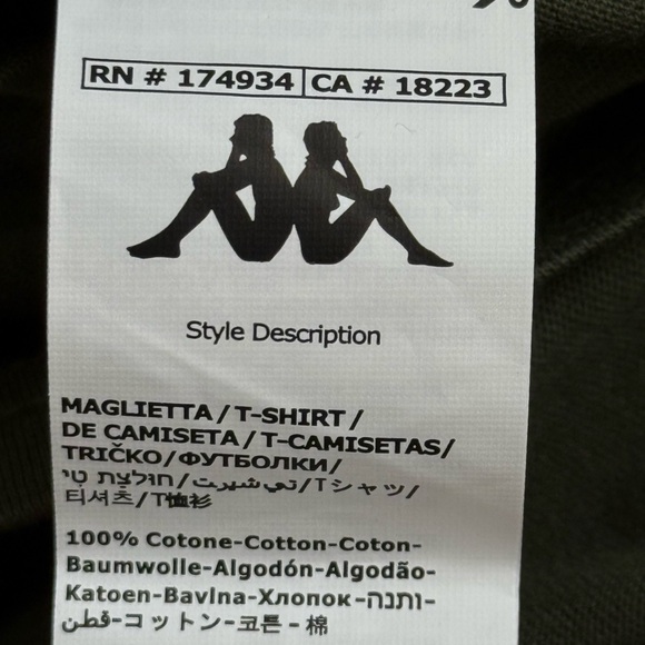 Kappa Green Winter Graphic Tee 100% Cotton Size Small - Picture 9 of 9